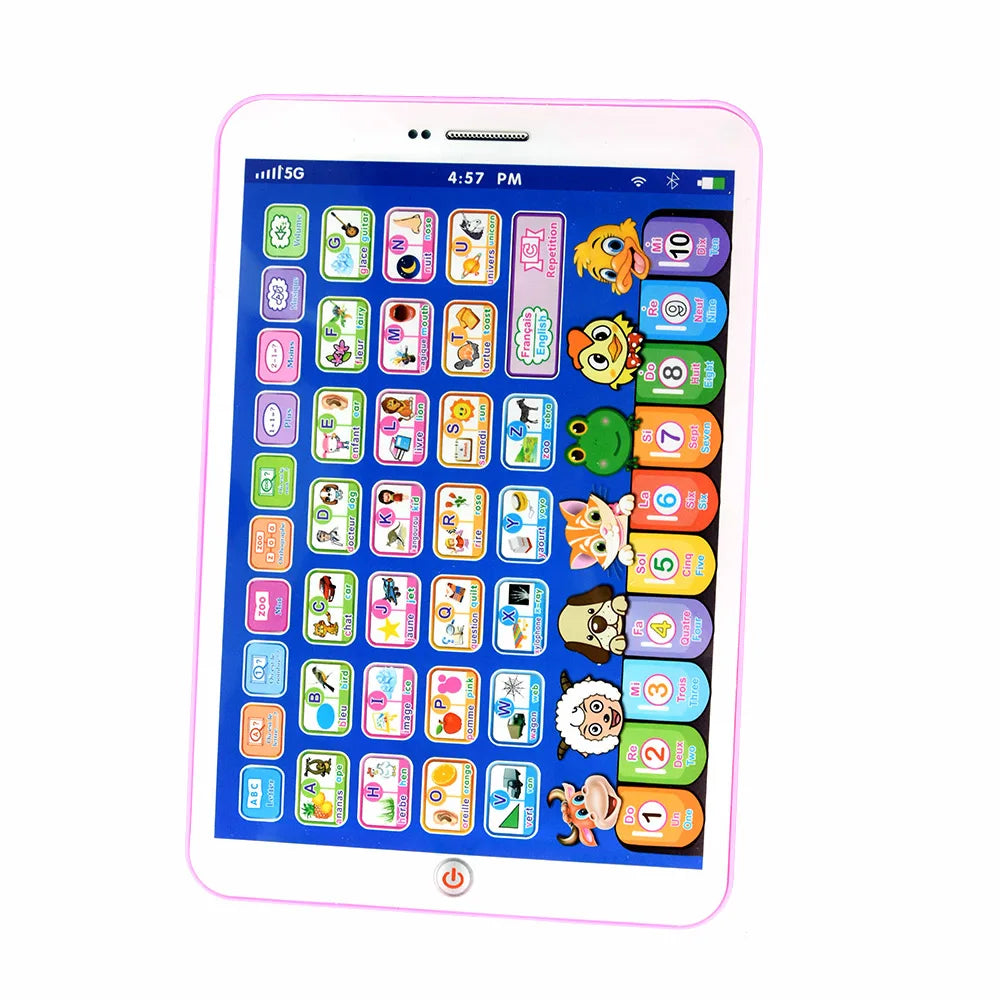 Bilingual French Arabic English Early Learning Educational Toy for Children Preschool Pad