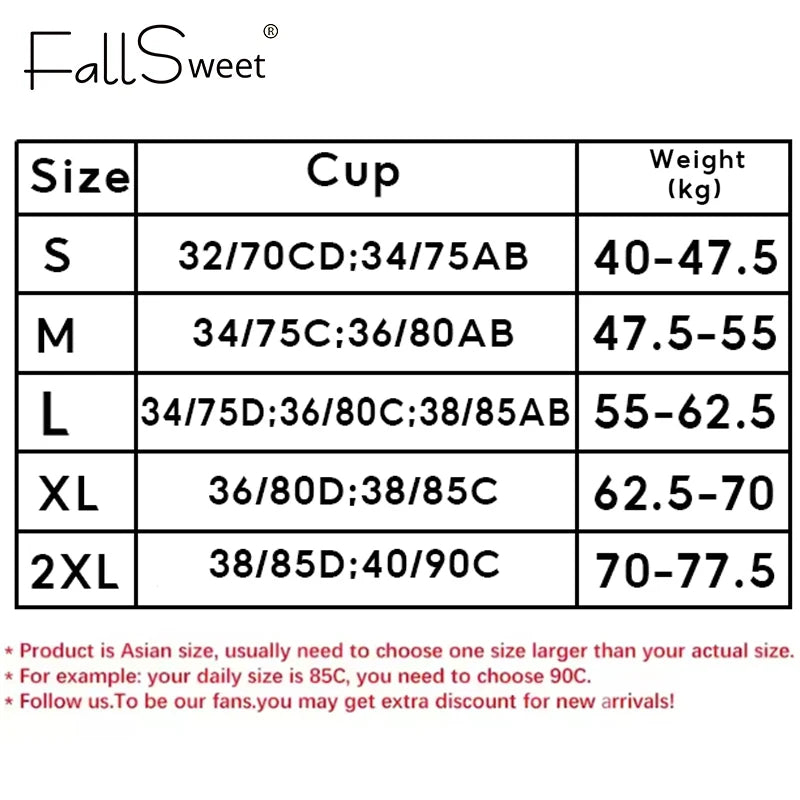 CowLost | product_id-fallsweet-4pcs-wireless-front-closure-full-coverage-push-up-bra-for-women |5