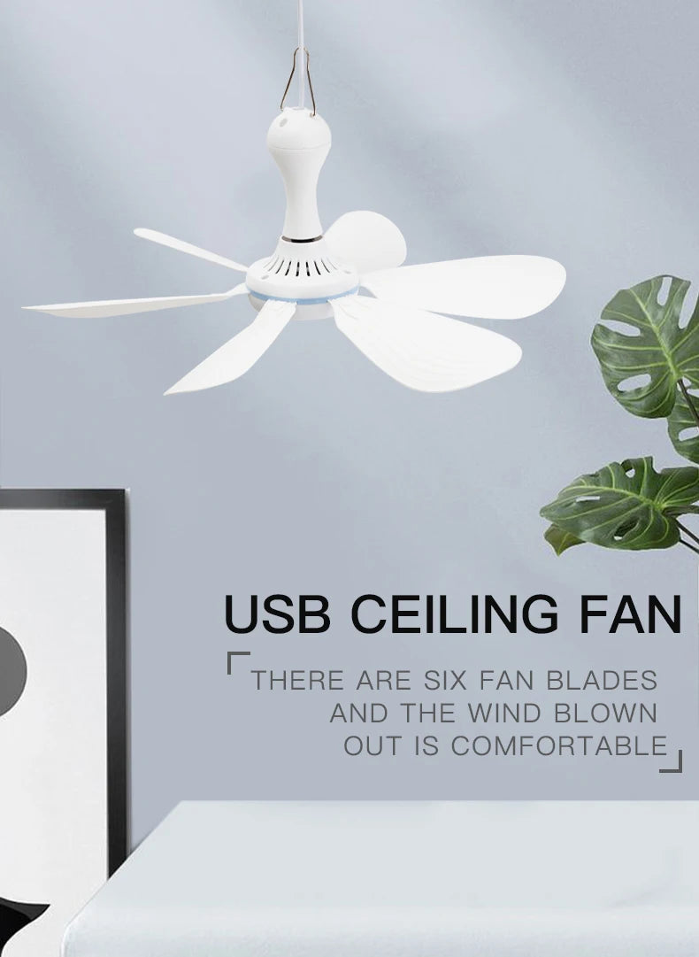 CowLost | product_id-silent-6-blade-usb-ceiling-canopy-fan-with-remote-control-4-speed-hanging-fan-for-camping-bed-dormitory-tent |6