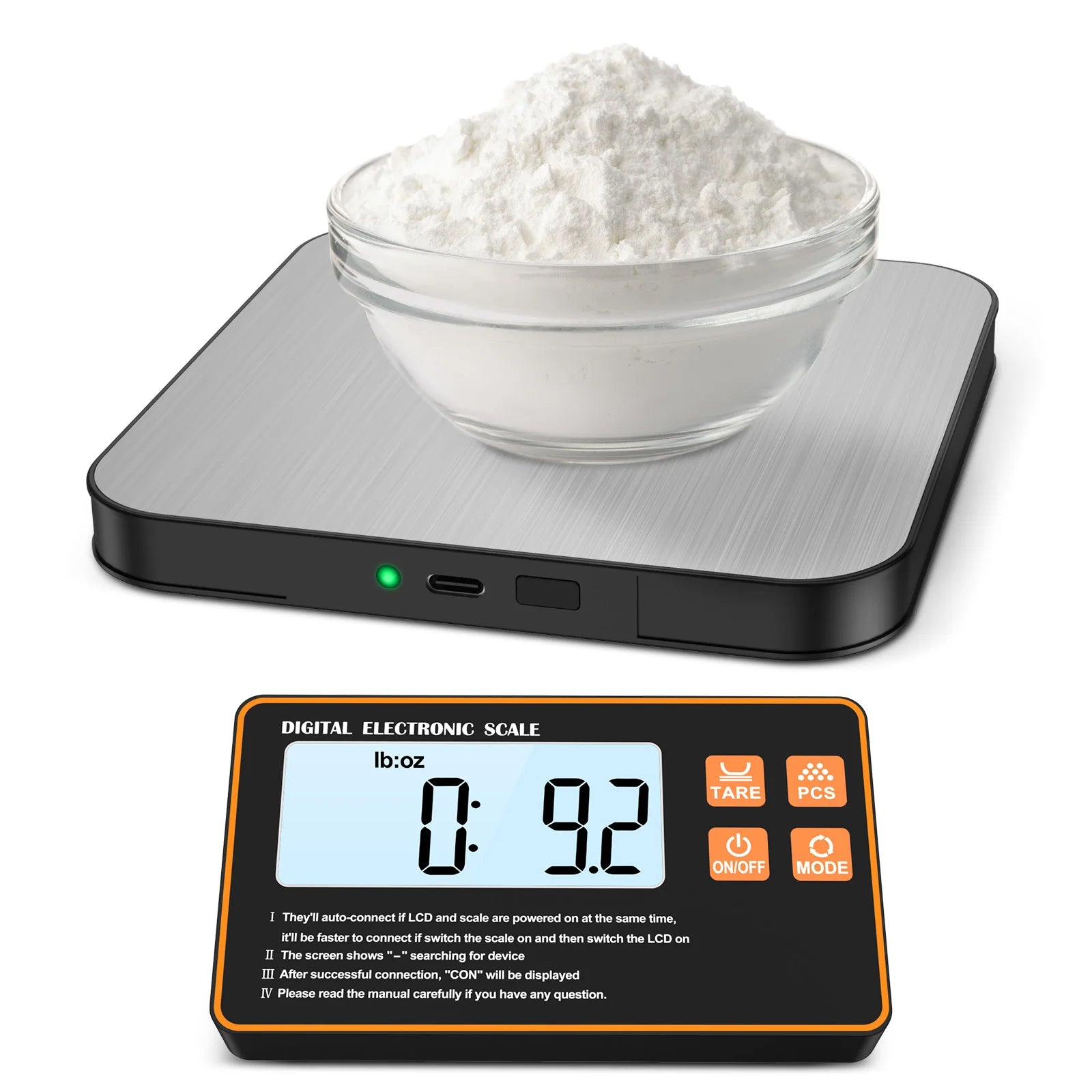 15KG Wireless Magnetic Digital Kitchen Scale with Remote LCD Display for Baking and Cooking