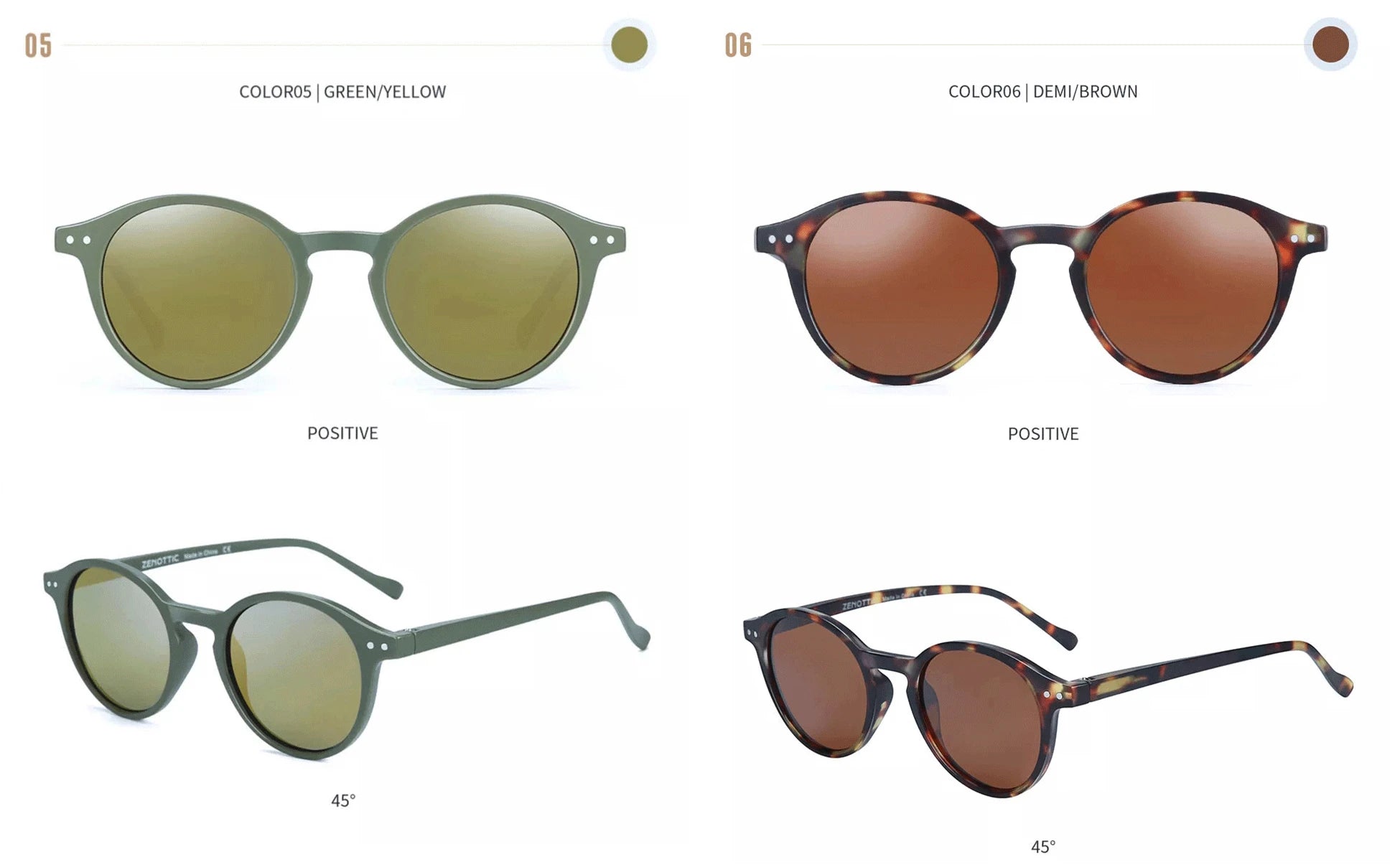 CowLost | zenottic-s-size-retro-circular-polarized-sunglasses |14
