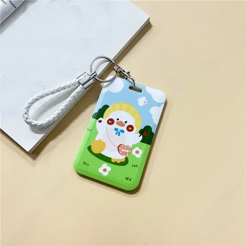 1Pc Solid Color Student Bus ID Card Protective Cover