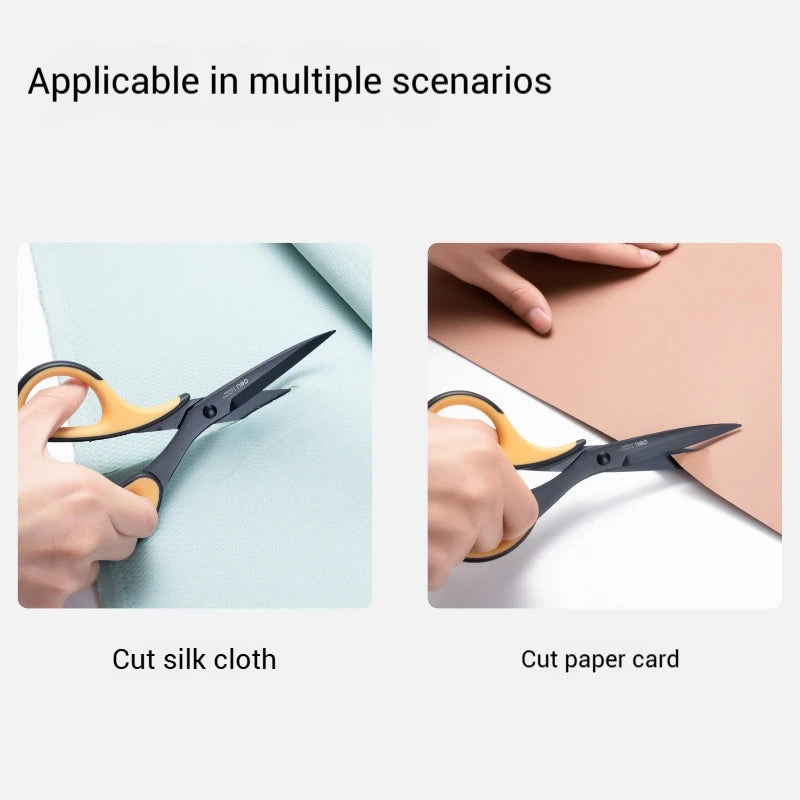 CowLost | deli-stainless-steel-anti-stick-scissors-alloy-stationery |5