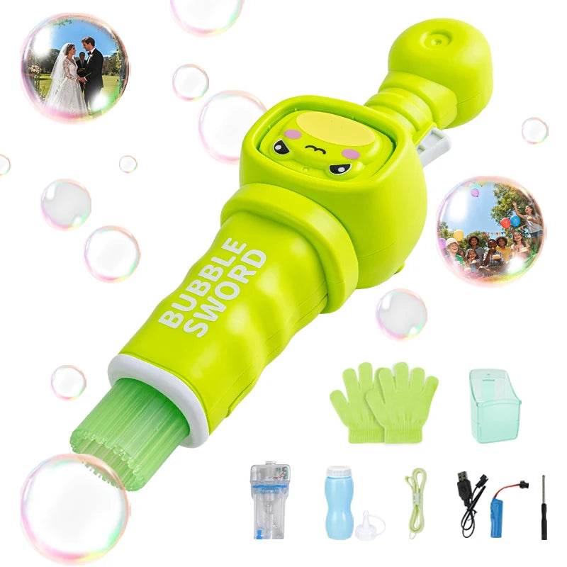 Cute Animal Bubble Machine with Colorful Lights and Smoke for Summer Party Toy