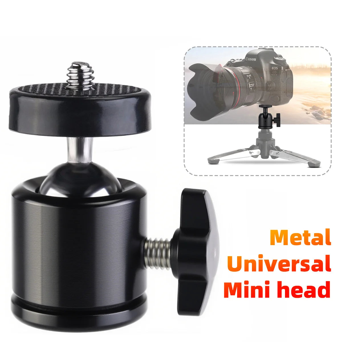 CowLost | product_id-mini-ball-head-1-4-screw-mount-360-swivel-for-dslr-tripod-led-light-bracket |1