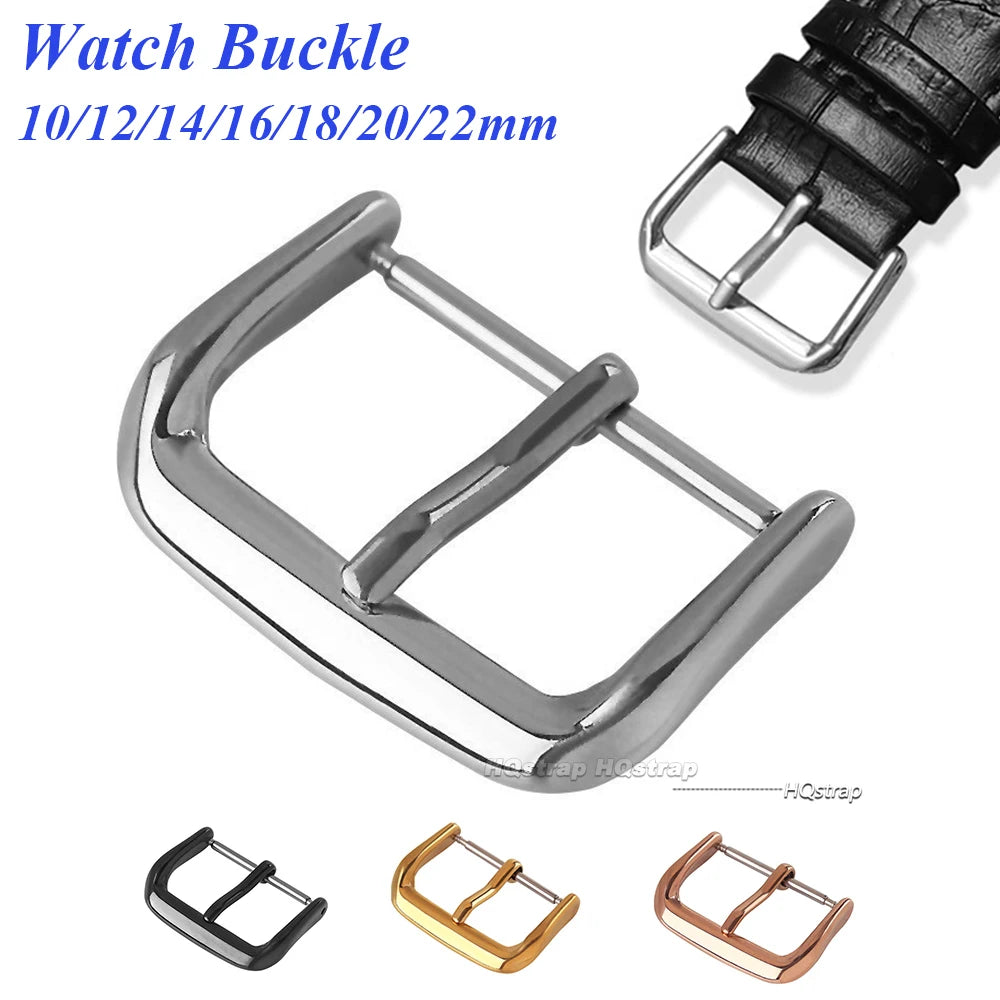 CowLost | product_id-hqstrap-stainless-steel-watch-band-buckle-10-22mm-pin-clasp-silver-black-gold |1