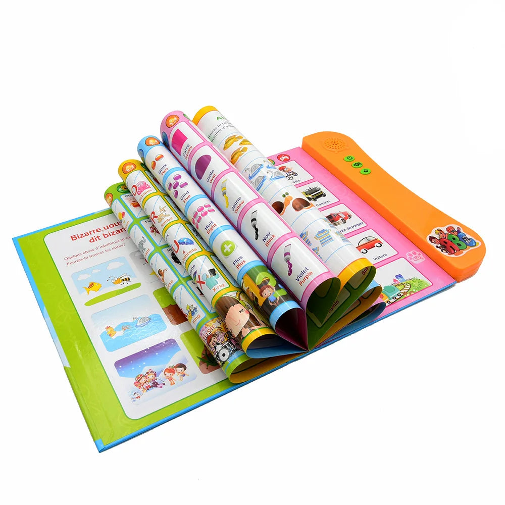 French English Bilingual Interactive Learning Books for Kids Kindergarten Teaching Aids Gift
