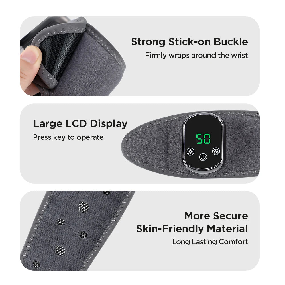 CowLost | electric-hand-wrist-massager-5-levels-hot-compress-3-levels-vibration-massage |6