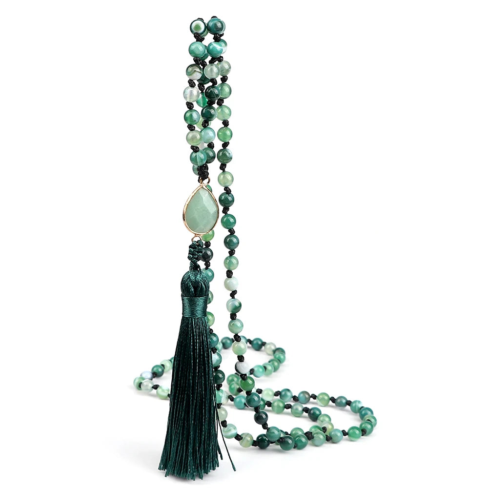 CowLost | handbags-bohemian-108-beaded-mala-tassel-necklace-natural-stone-yoga-jewelry |15