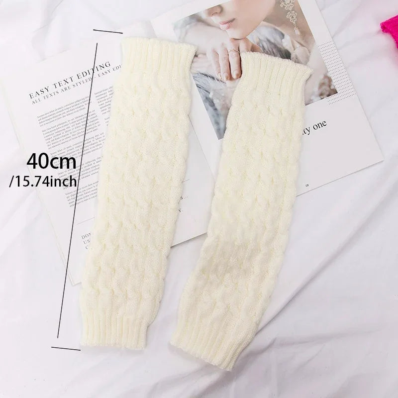 CowLost | activewear-pants-y2k-vintage-womens-long-knit-leg-warmers-socks |5