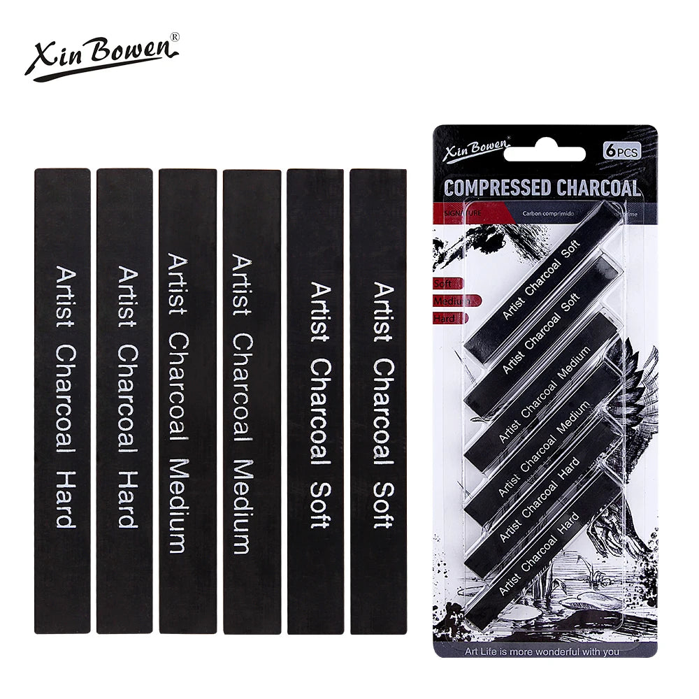 CowLost | graphite-sketch-wood-carbon-strip-set-art-student-painting-charcoal-pencil |15