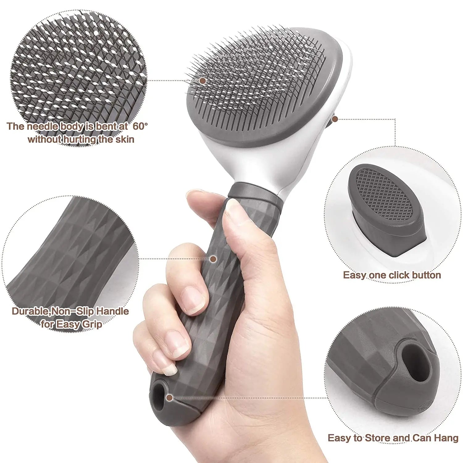 CowLost | tools-pet-hair-removal-comb-for-cats-and-dogs-stainless-steel-grooming-brush |8