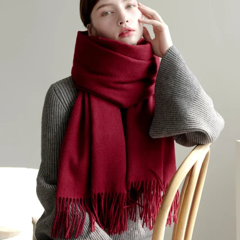 CowLost | wool-scarf-women-thick-cashmere-winter-scars |57