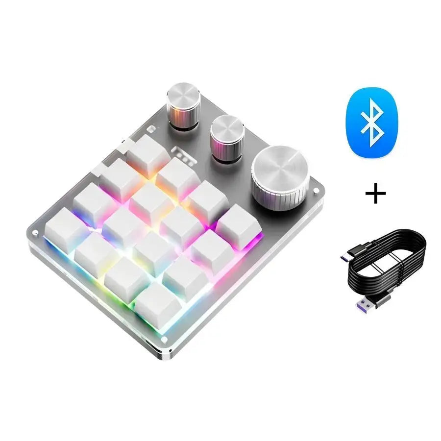 CowLost | product_id-16-key-3-knob-mechanical-gaming-keyboard-mini-keypad-usb-bluetooth-wireless-hot-swap |20