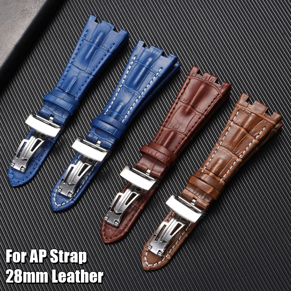 CowLost | watch-bands-product_id-28mm-leather-replacement-watch-strap-for-royal-oak-offshore-15710-15703-26470-waterproof-sport-band-for-ap |1