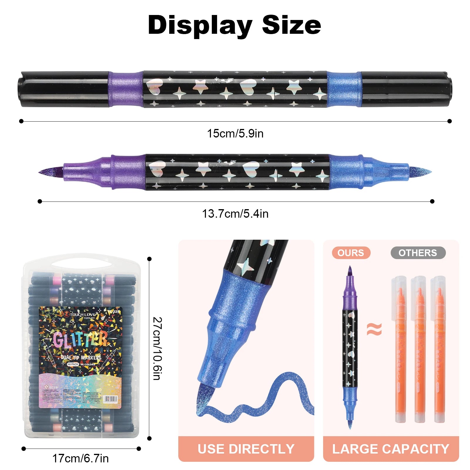 CowLost | product_id-48-dual-brush-tip-glitter-metallic-art-markers-set-48-colors-for-crafts-cards |3
