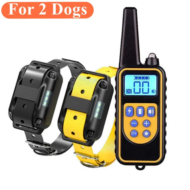 800m Waterproof Rechargeable Electric Dog Training Collar with Shock, Vibration & Sound
