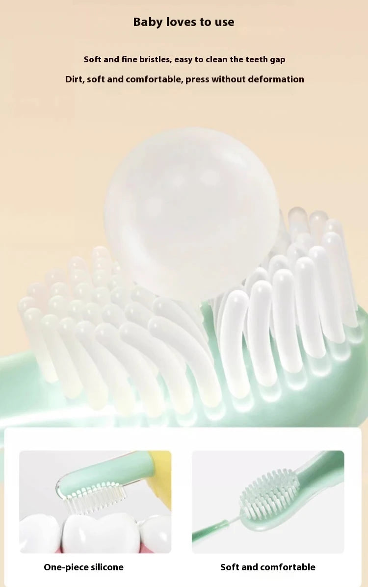 CowLost | childrens-bucket-soft-bristle-toothbrush-non-slip-handle |9