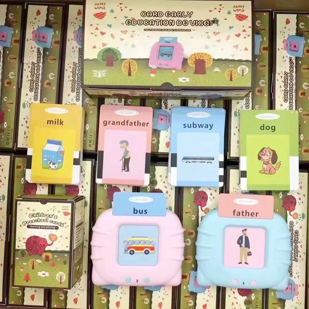 Talking Flashcards Early Education Electronic Montessori Toy for Kids Toddlers Preschool Gift