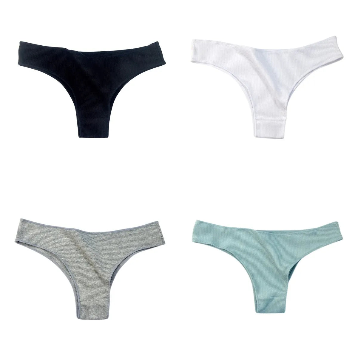 CowLost | product_id-4-pack-womens-cotton-breathable-low-waist-solid-briefs-m-xl |29