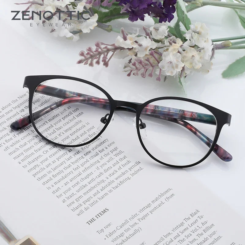 CowLost | zenottic-kids-round-metal-stylish-trending-glasses-frame |2