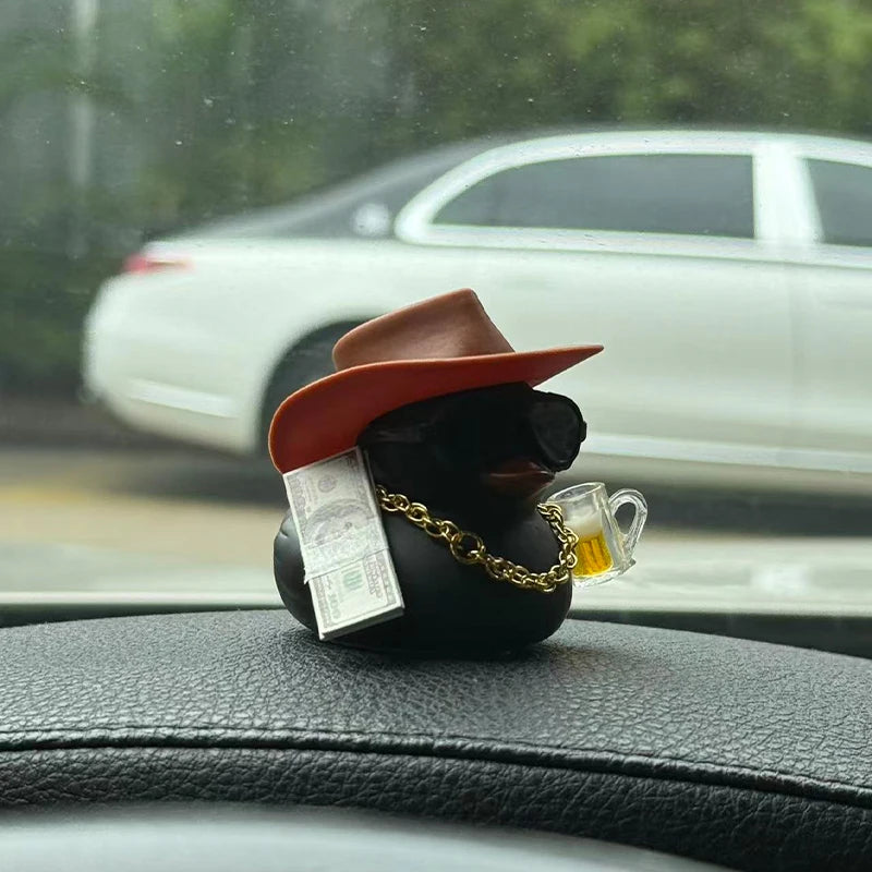 CowLost | product_id-cowboy-car-rubber-duck-with-sun-hat-dashboard-decoration-set |5