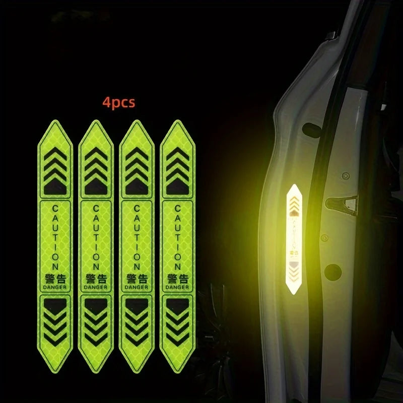 CowLost | vehicle-parts-accessories-4pcs-reflective-car-door-warning-stickers-for-night-safety |10