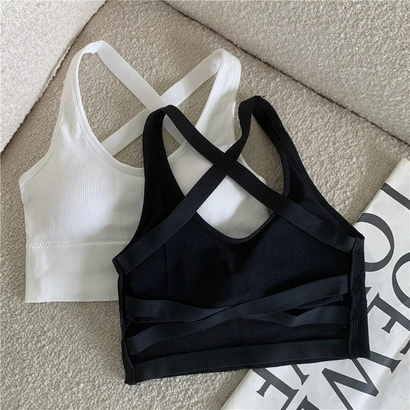 CowLost | product_id-women-s-seamless-cross-strap-hollow-back-sports-crop-top-without-steel-ring |6