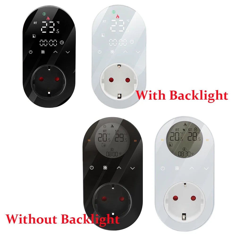 Tuya WiFi Smart Thermostat Socket 16A 220V APP Temperature Controller EU Plug