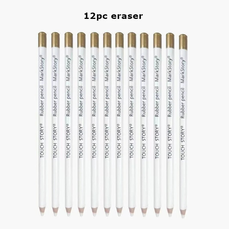 CowLost | product_id-5-12pcs-rubber-pencil-erasers-highlighter-art-pens-for-drawing-sketching-accessories |15