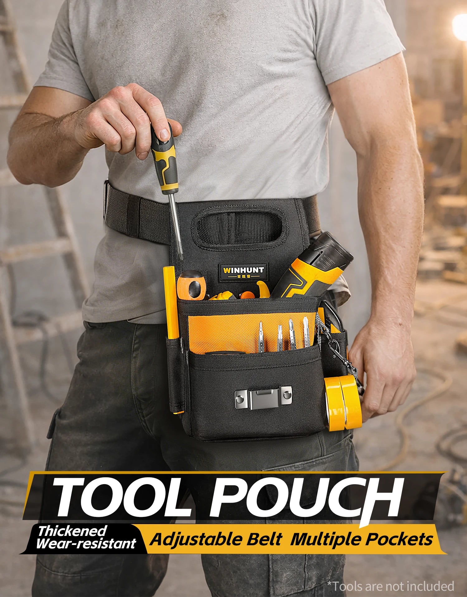 CowLost | product_id-multi-pocket-tool-belt-pouch-with-adjustable-strap-durable-electrician-drill-holster-portable-carpenter-organizer |7