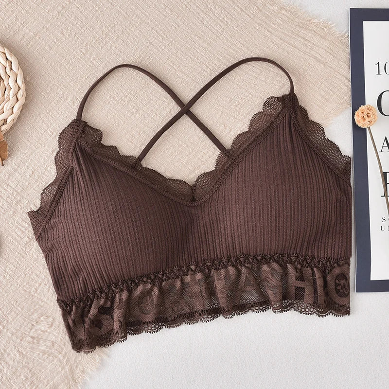 CowLost | product_id-women-s-lace-seamless-wire-free-bralette-crop-top-with-removable-pads |42