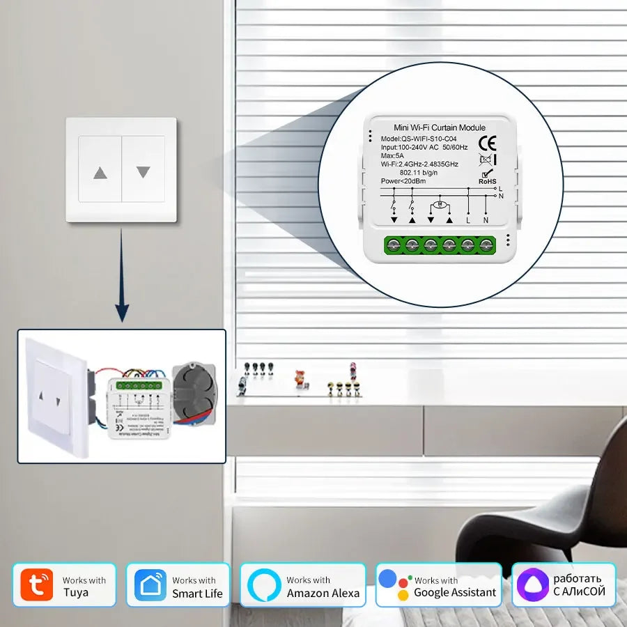 CowLost | product_id-tuya-wifi-zigbee-smart-curtain-switch-module-for-roller-blinds-with-alexa-google-home-control |2