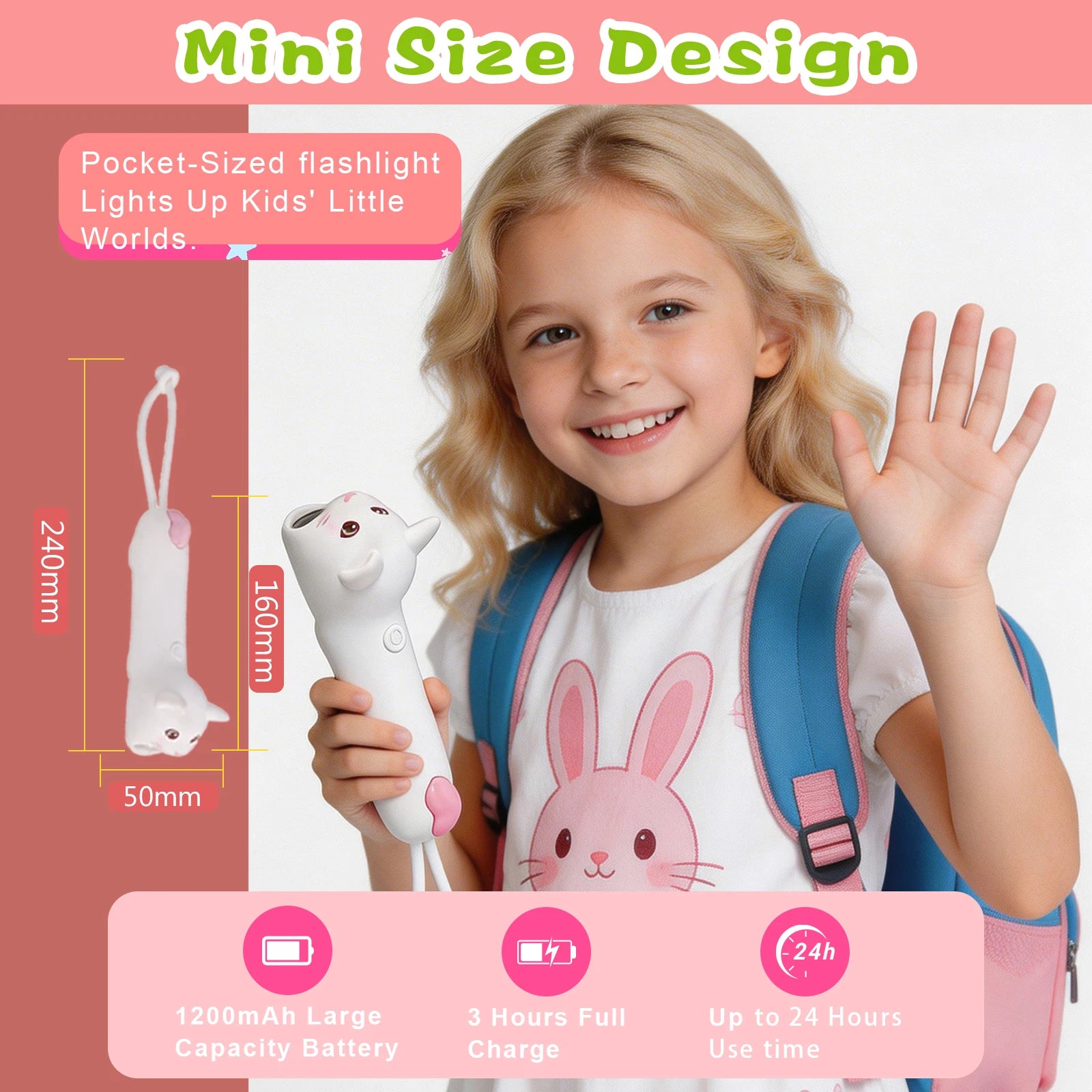 CowLost | product_id-silicone-usb-rechargeable-led-flashlight-portable-dinosaur-sea-turtle-rabbit-kitten-torch-for-kids |1