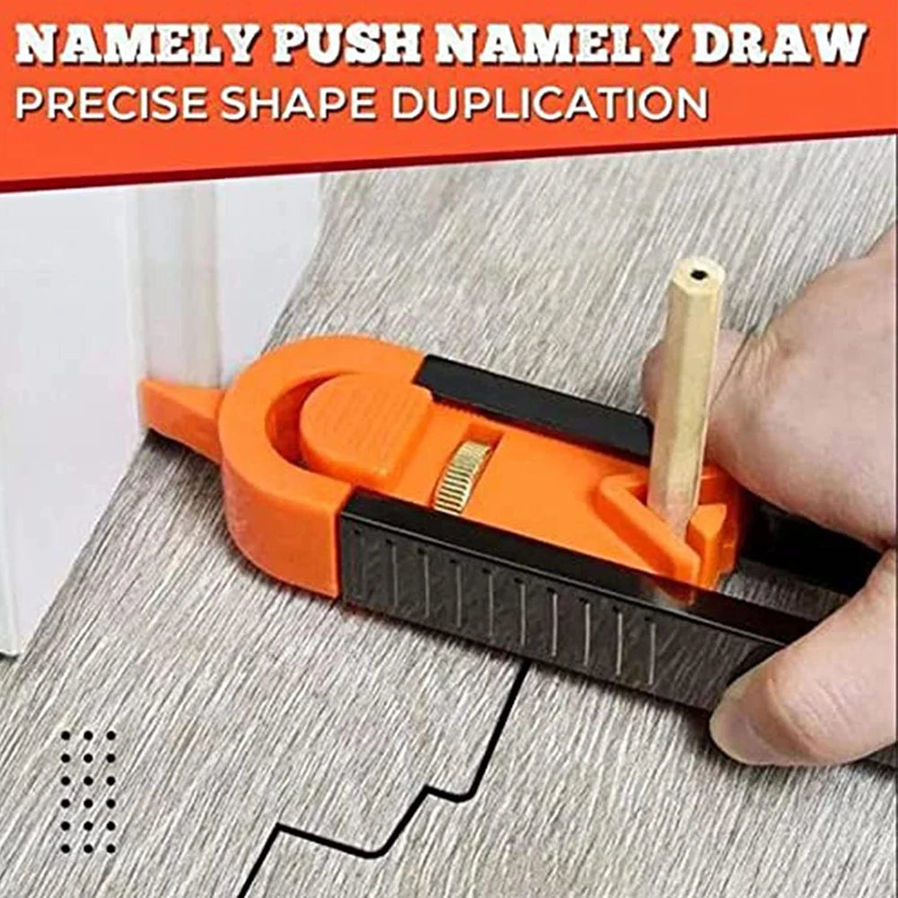 CowLost | profile-scribing-ruler-contour-gauge-with-lock-precise-scribe-tool-woodworking-edge-corner-measuring-profile-duplicator |2