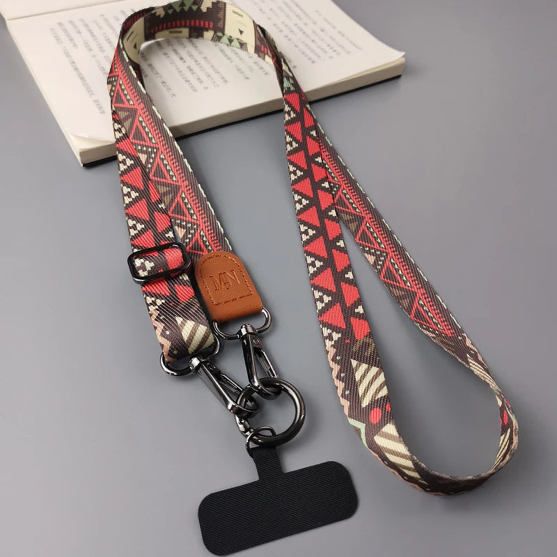 CowLost | uncategorized-adjustable-retro-pattern-crossbody-cell-phone-lanyard-with-card-gasket |23