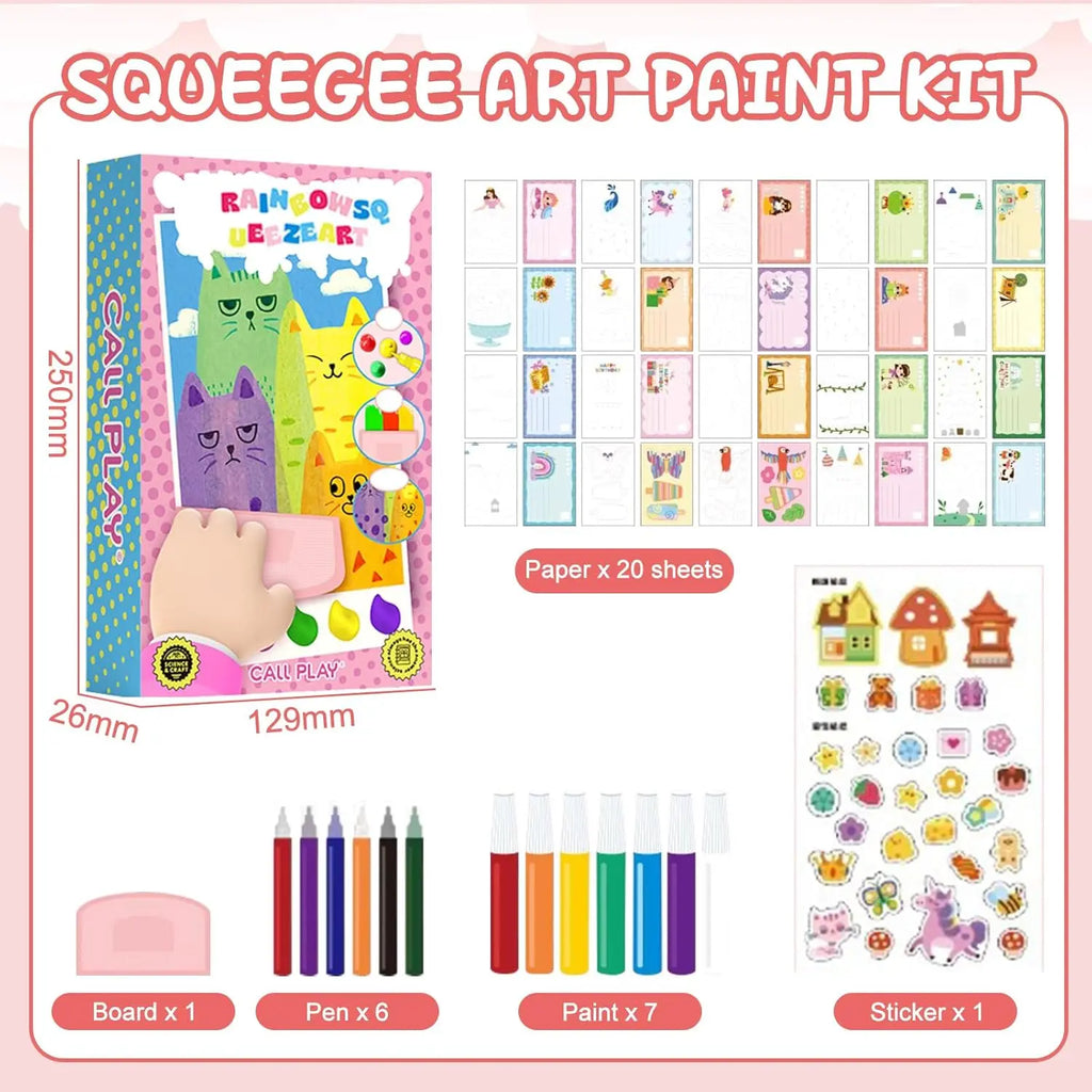 CowLost | color-mixing-tools-product_id-rainbow-magic-scratch-art-set-with-20-sheets-7-color-tools-stickers-creative-christmas-gift |2