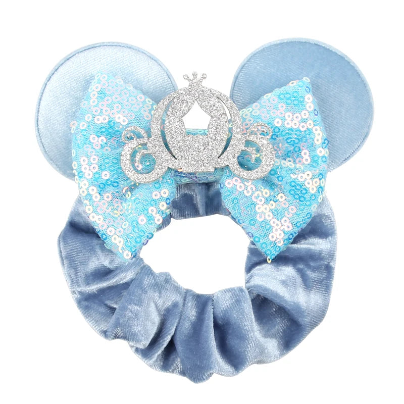 CowLost | cute-disney-castle-fireworks-balloons-hair-scrunchies-velvet-hairband-for-girls |68