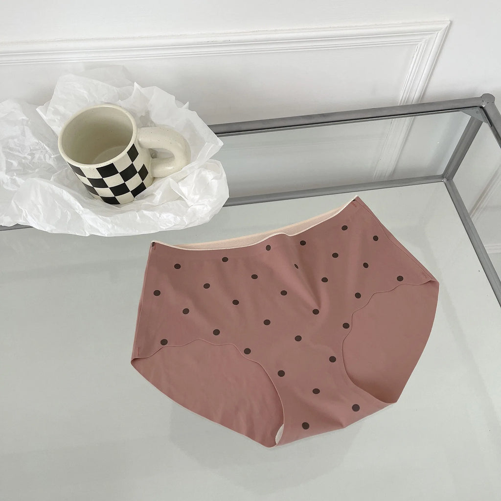 CowLost | product_id-women-seamless-mid-waist-dot-briefs-ice-silk-sexy-underwear |14