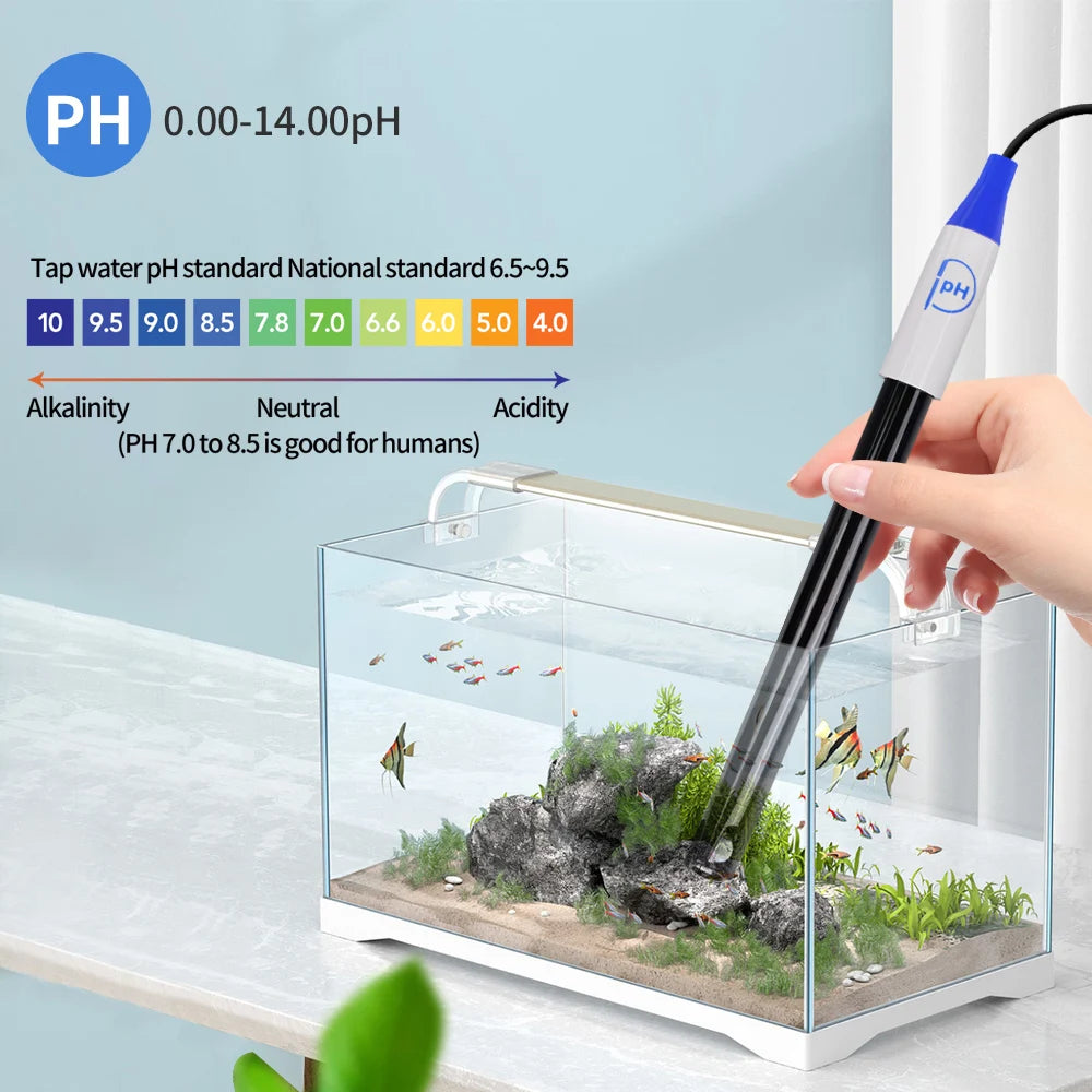 PH Electrode Probe BNC Connector ORP Replacement Sensor IP65 Glass Composite for Lab Aquarium