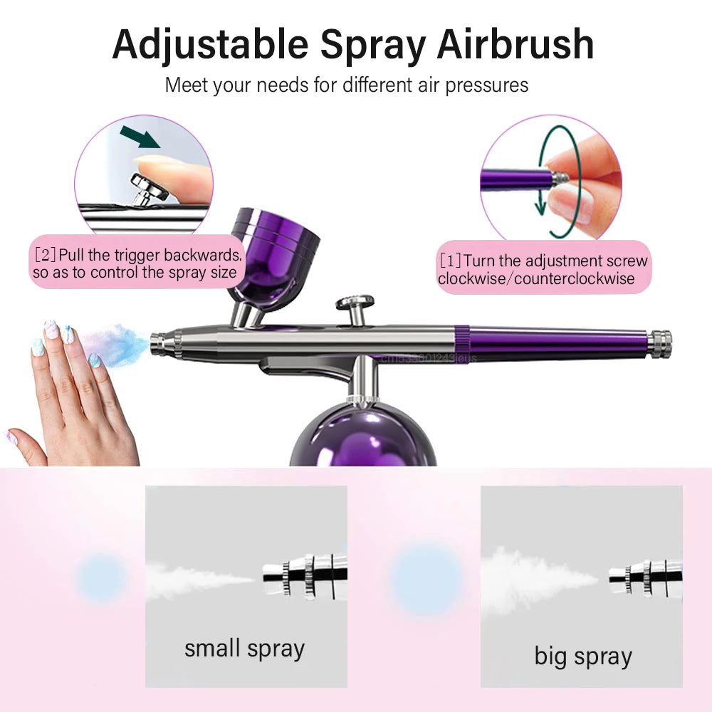 CowLost | airbrush-nails-with-compressor-portable-airbrush-nail-machine |3