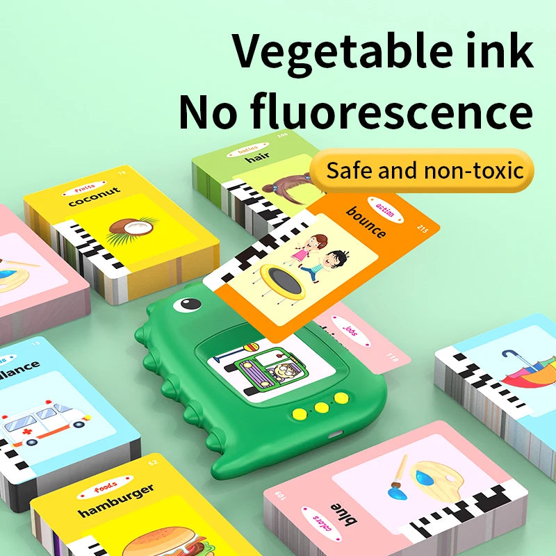 Early Education Talking Flash Card Machine with English Audio Book for Kids Birthday Gift Toy