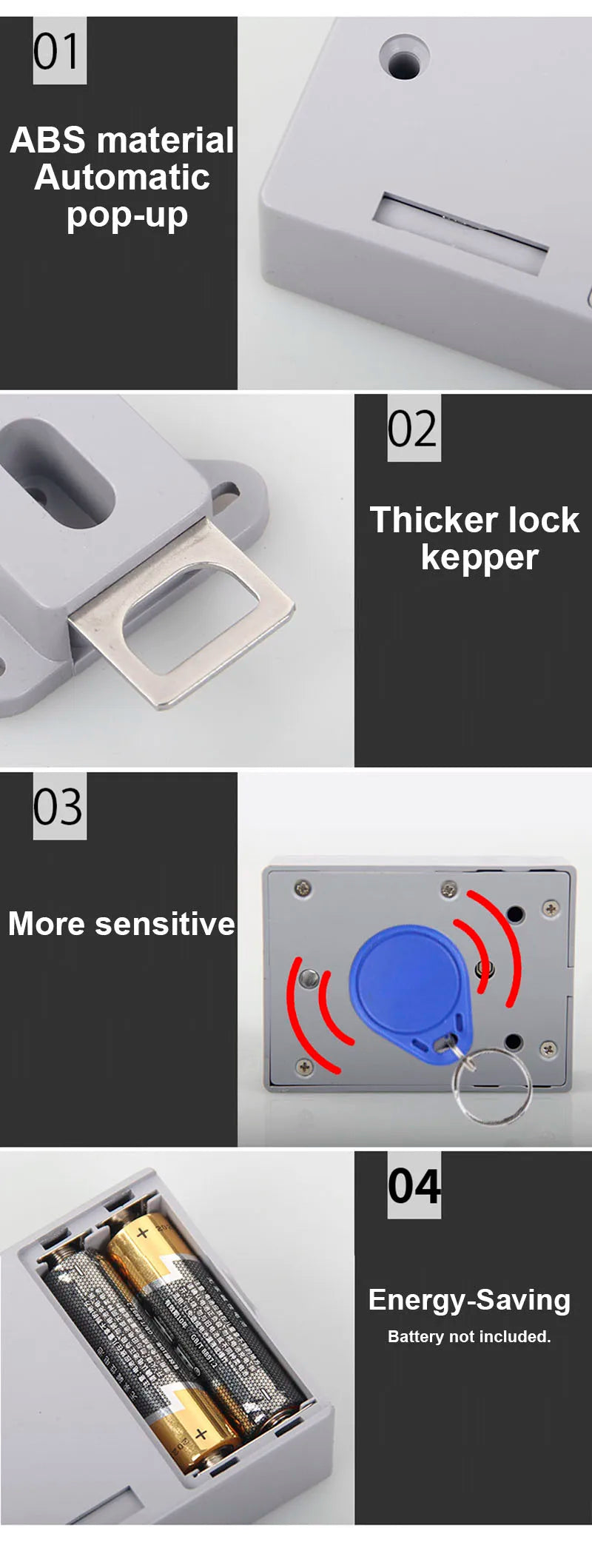 CowLost | locks-keys-product_id-smart-rfid-nfc-cabinet-lock-with-ic-keyfobs-for-office-file-security |8