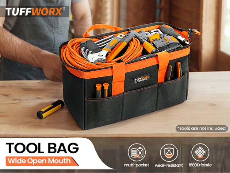 CowLost | product_id-14inch-electrician-tool-bag-with-12-pockets-heavy-duty-for-diy-and-craftsmen |7