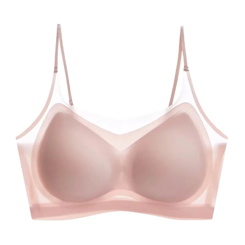 CowLost | ultra-thin-ice-silk-beautiful-back-womens-bra-summer-big-breasts-show-small-seamless-gathered-comfortable-womens-vest-sling |23