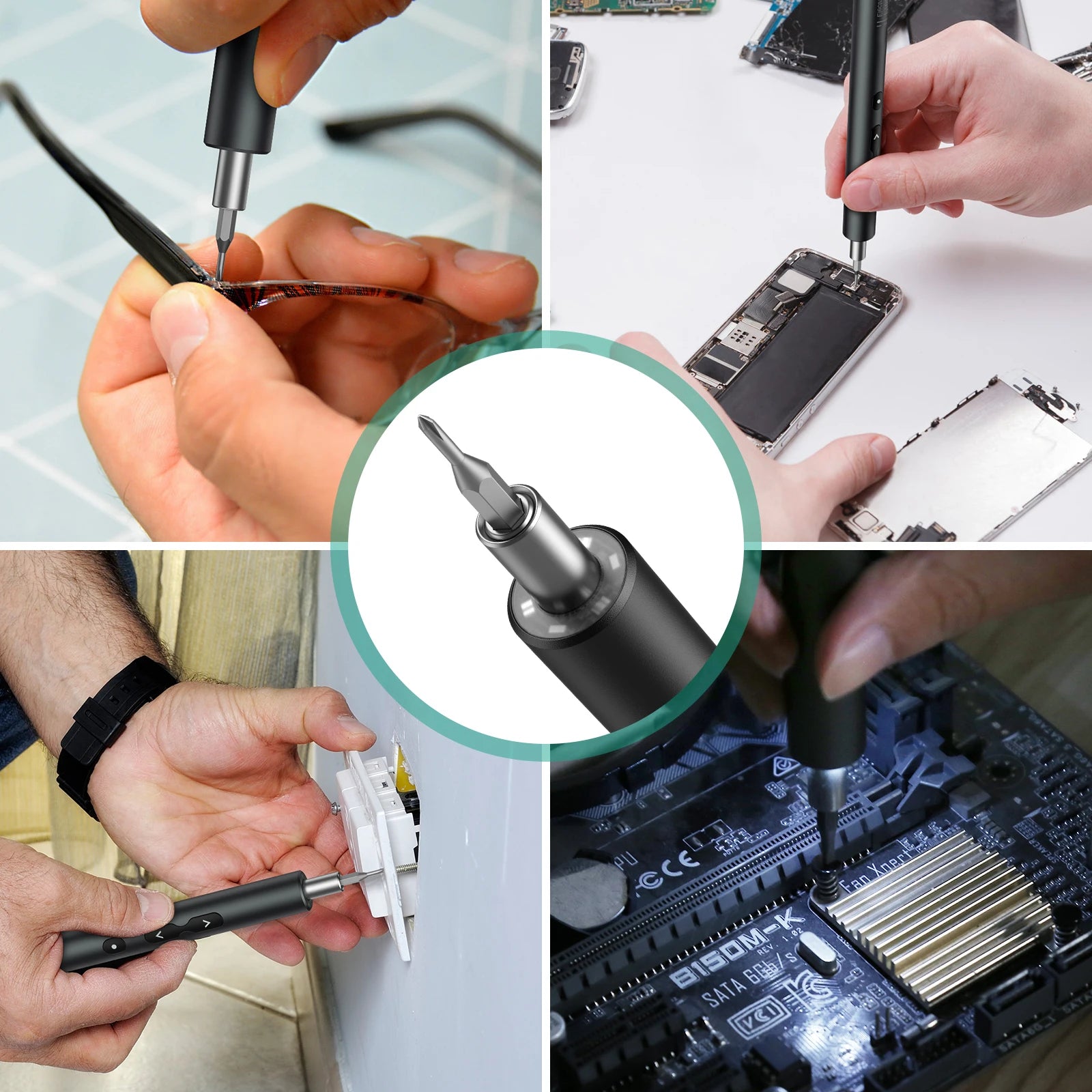 28-in-1 Cordless Electric Screwdriver Set Rechargeable Magnetic Bits for Phone Laptop Repair