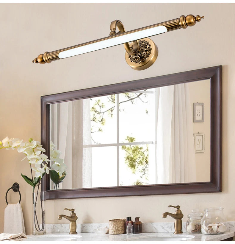 CowLost | product_id-bronze-mirror-led-wall-lamp-8w-51cm-antique-gold-for-bedroom-bathroom |19