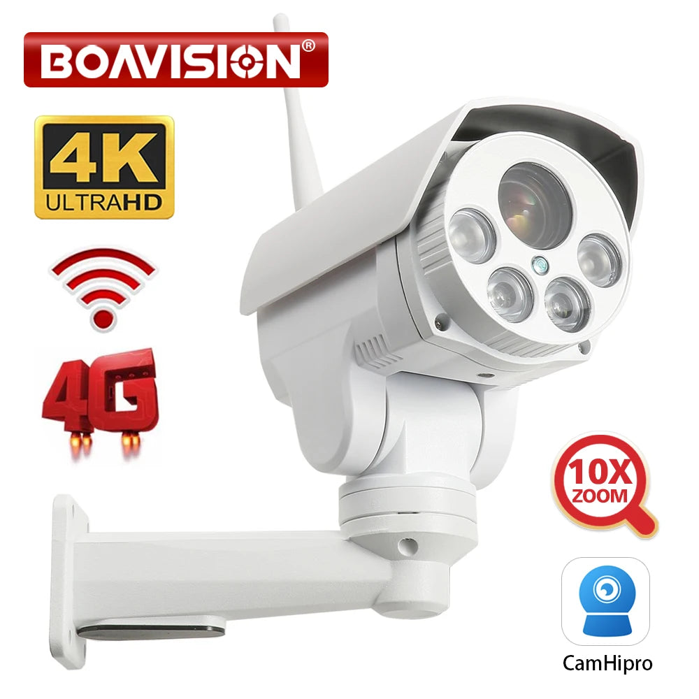 CowLost | 4k-8mp-5mp-wifi-4g-sim-card-ptz-ip-camera-outdoor-5x-10x-optical-zoom-auto-focus-lens-wireless-cctv-surveillance-camera |1