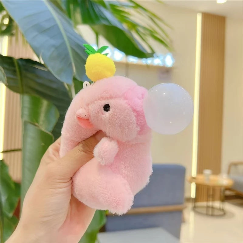 CowLost | baseball-caps-capybara-plush-keychain-soft-stress-relief-toy-squeeze-bag-pendant |4