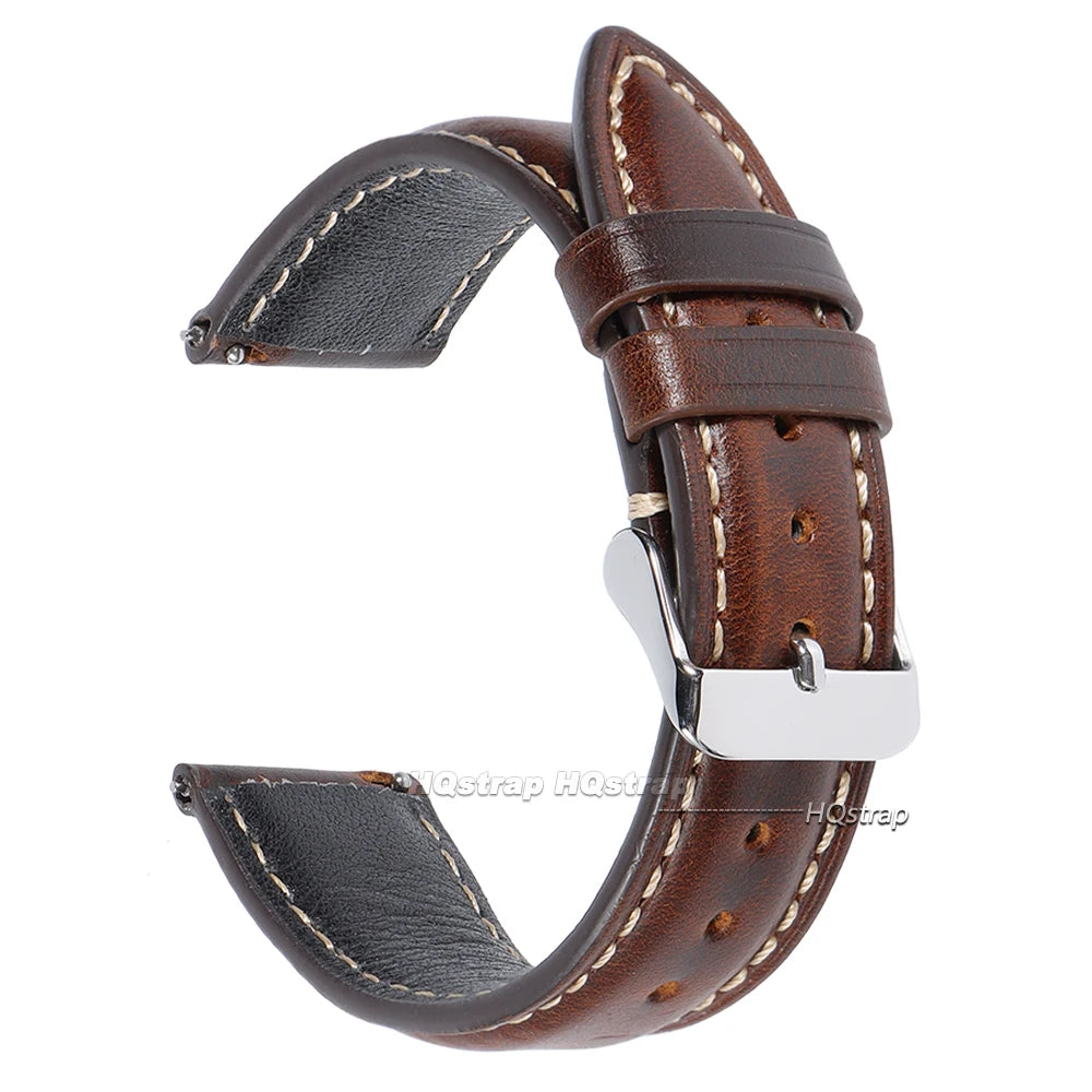 CowLost | bracelets-product_id-vintage-oil-wax-cowhide-leather-watch-strap-18-22mm-quick-release-pin-buckle-bracelet |16